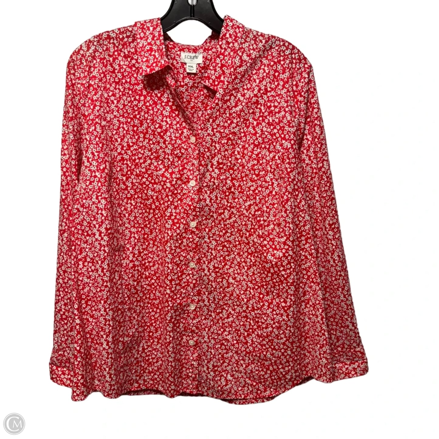 Top Long Sleeve By J. Crew In Floral Print, Size: Xxl