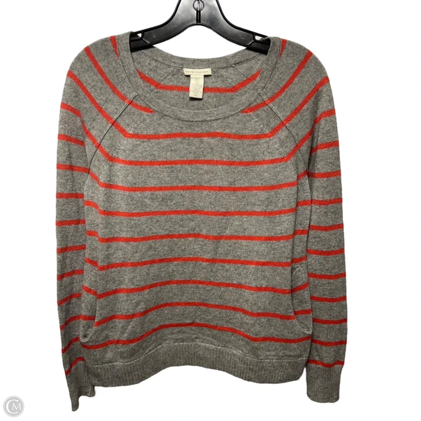 Silk & Cashmere Sweater By White And Warren In Striped Pattern, Size: Xs
