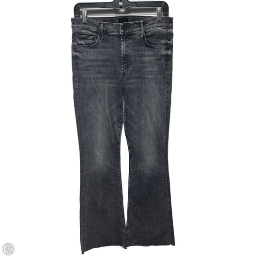 Weekender Fray Jeans Flared By Mother In Black Denim, Size: 6