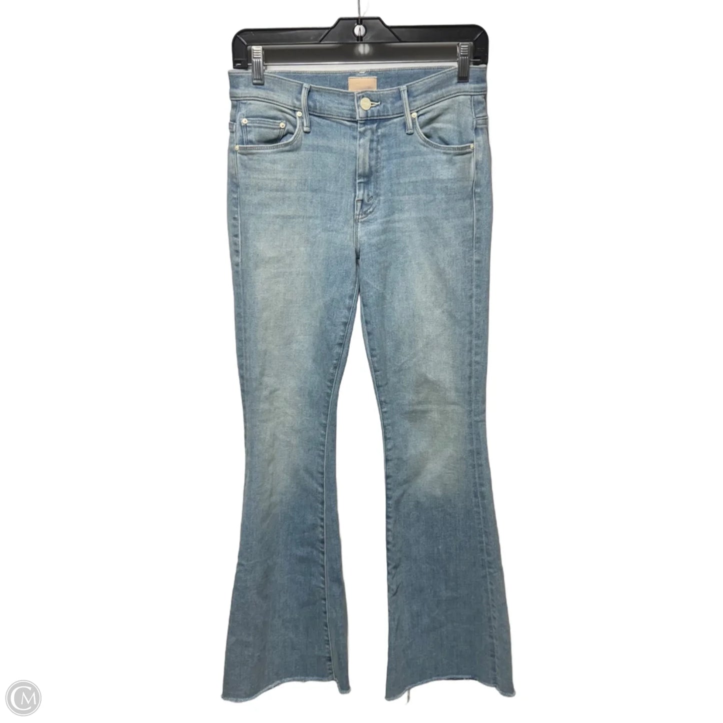 Weekender Fray Jeans Flared By Mother In Blue Denim, Size: 4