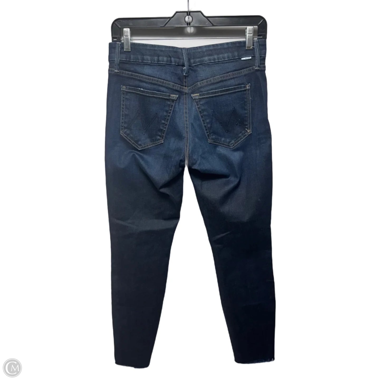 Looker Ankle Fray Jeans Skinny By Mother In Blue Denim, Size: 8