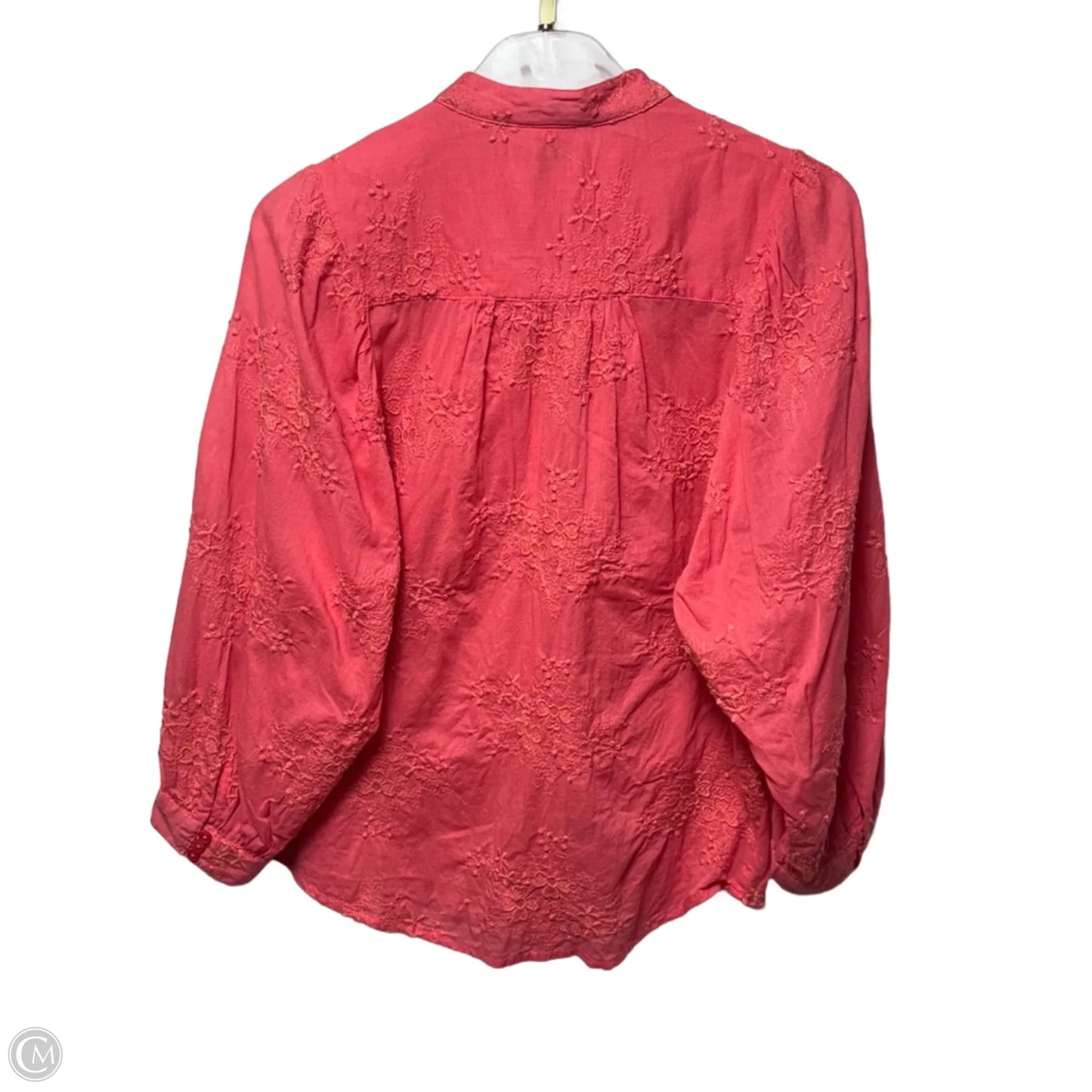 Bella Femme Embroidered Puff Sleeve Top By Pilcro In Pink, Size: S