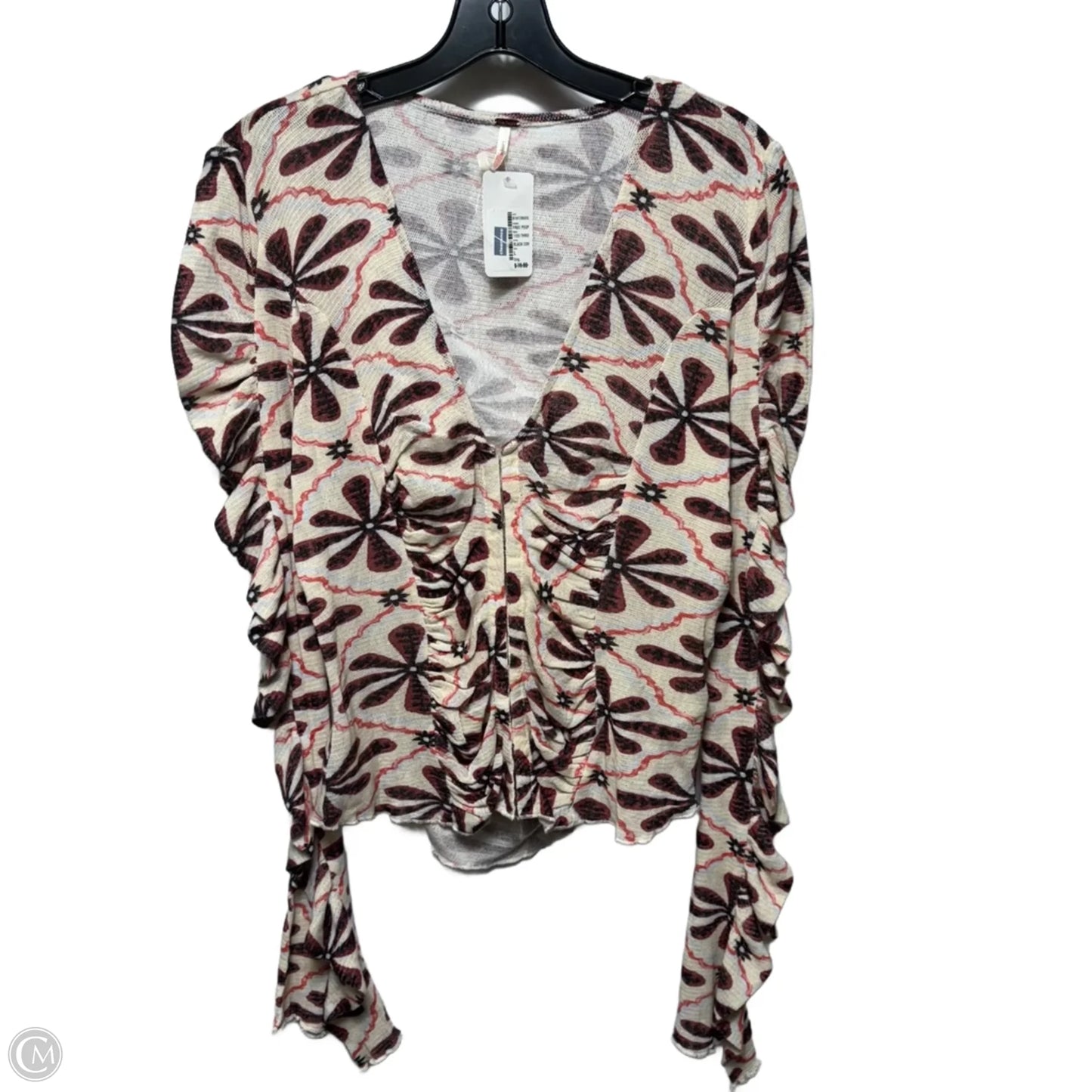 Top Long Sleeve By Free People In Multi-colored, Size: L