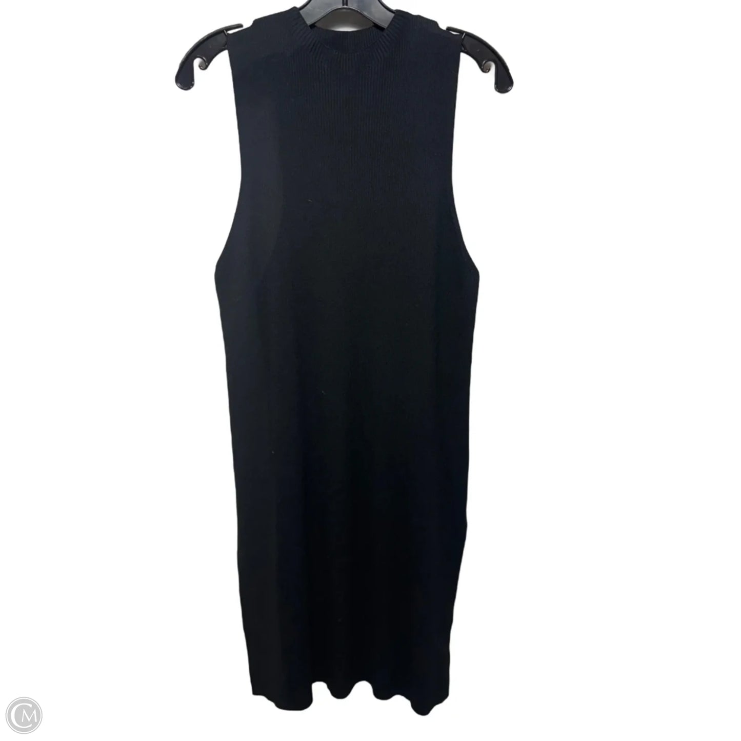 Ribbed Split Side Tunic Sleeveless By Anthropologie In Black, Size: XL