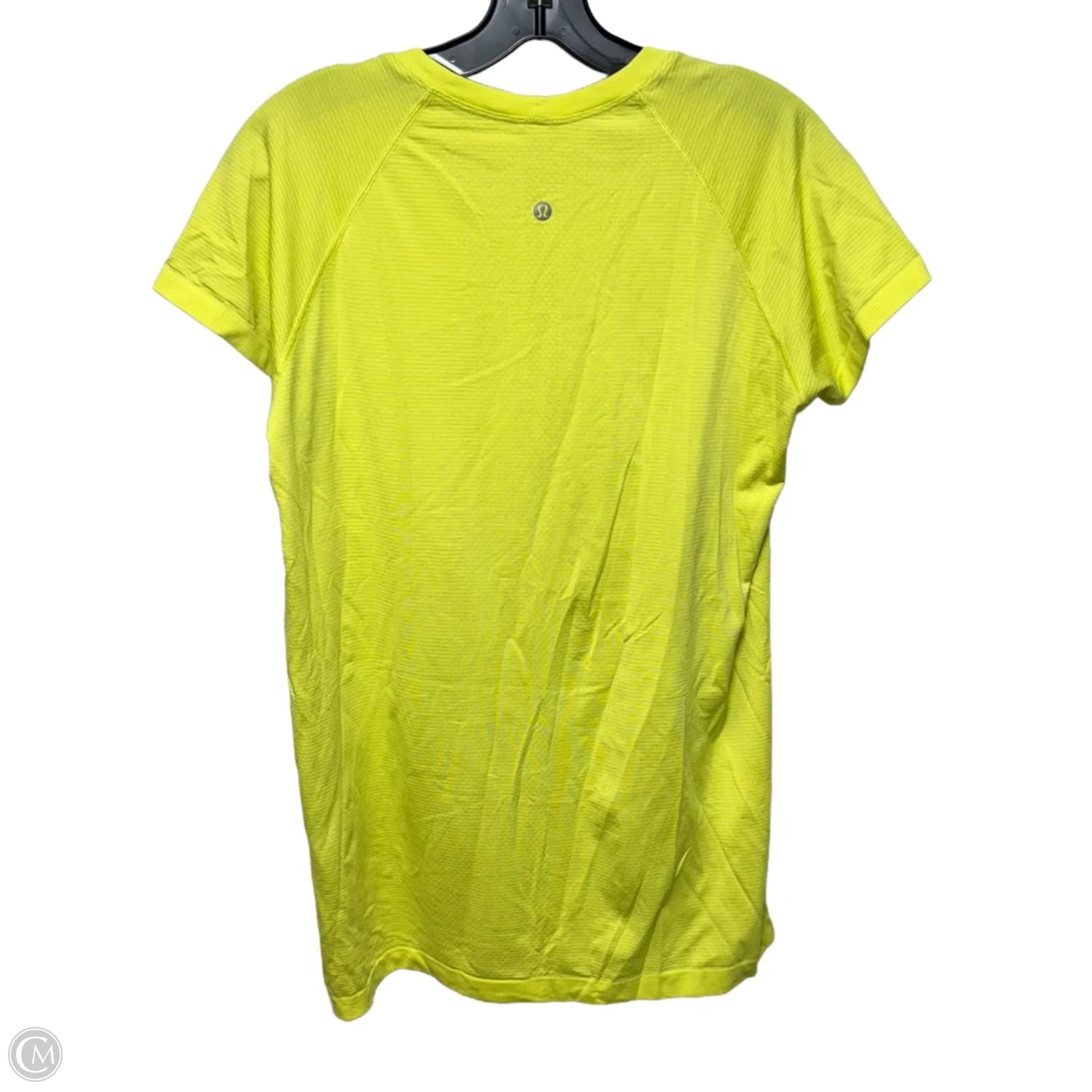 Athletic Top Short Sleeve By Lululemon In Yellow, Size: 14