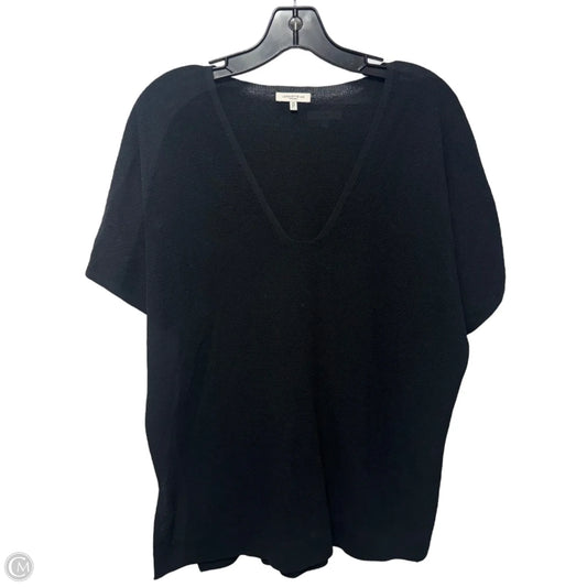 Knit Top Short Sleeve Designer By Lafayette 148 In Black, Size: M
