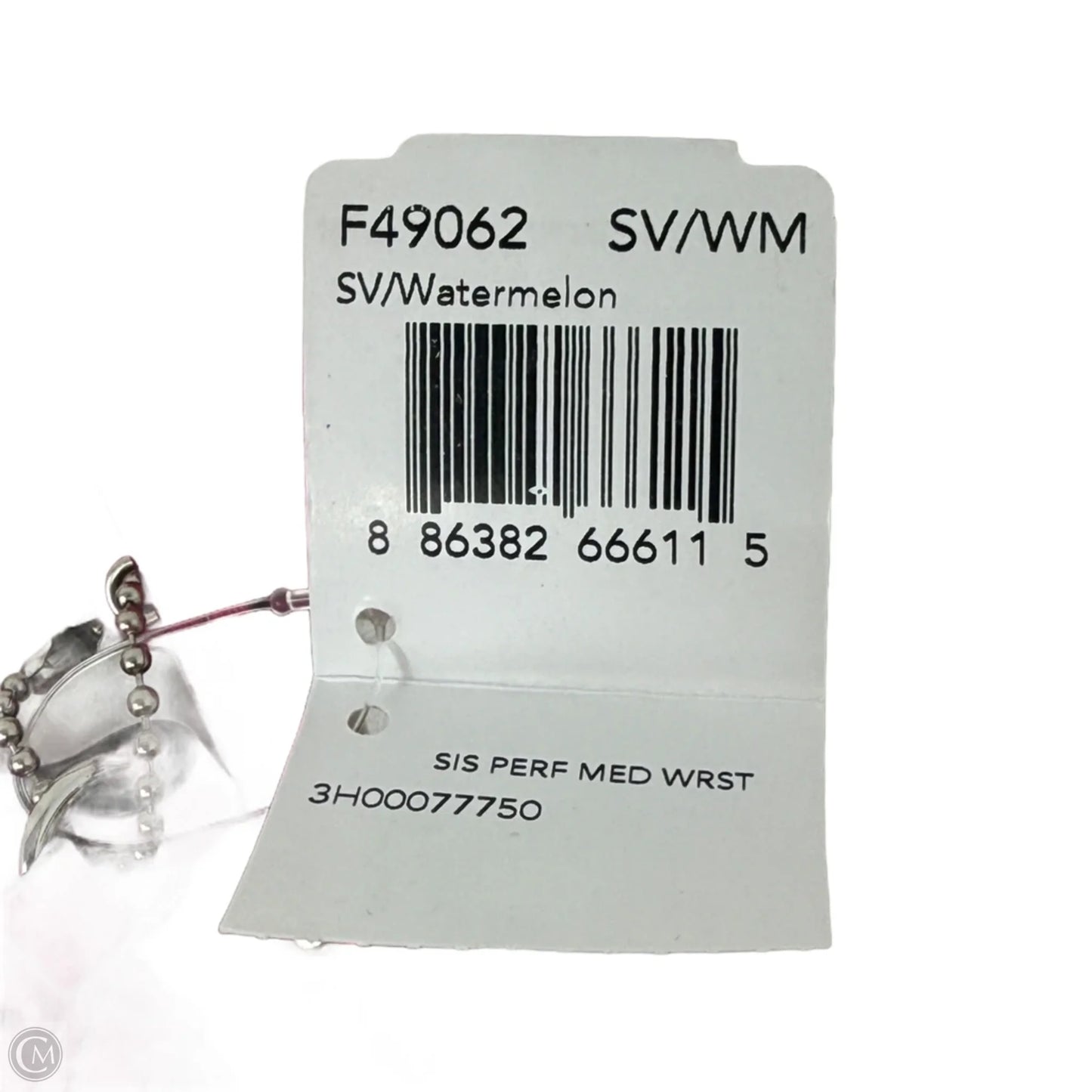 Signature Stripe Perforated Wristlet In Watermelon Designer By Coach, Size: Medium