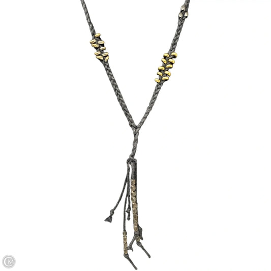 Braided Leather Lariat & Y-drop Necklace