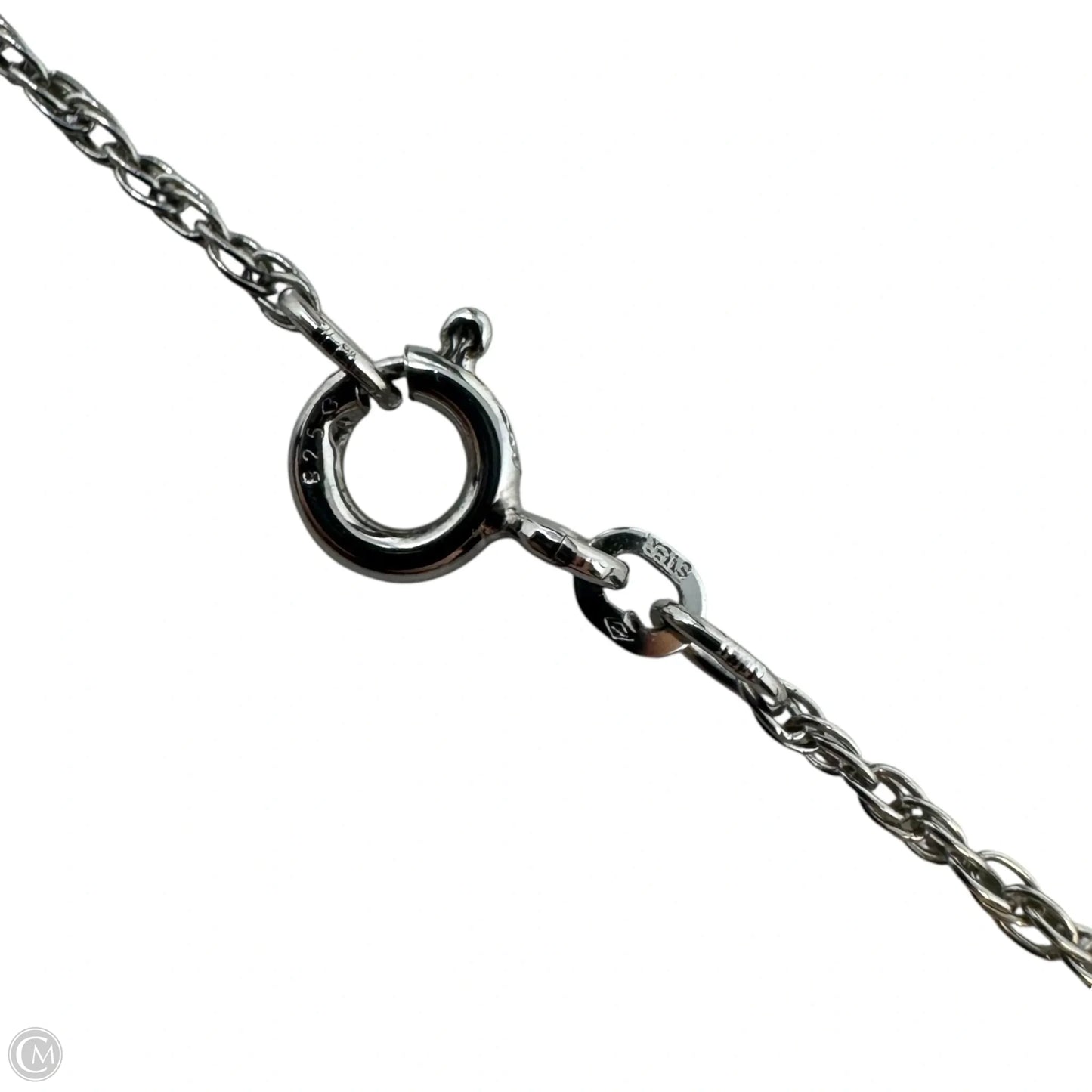 Glass Pendant Necklace Sterling Silver