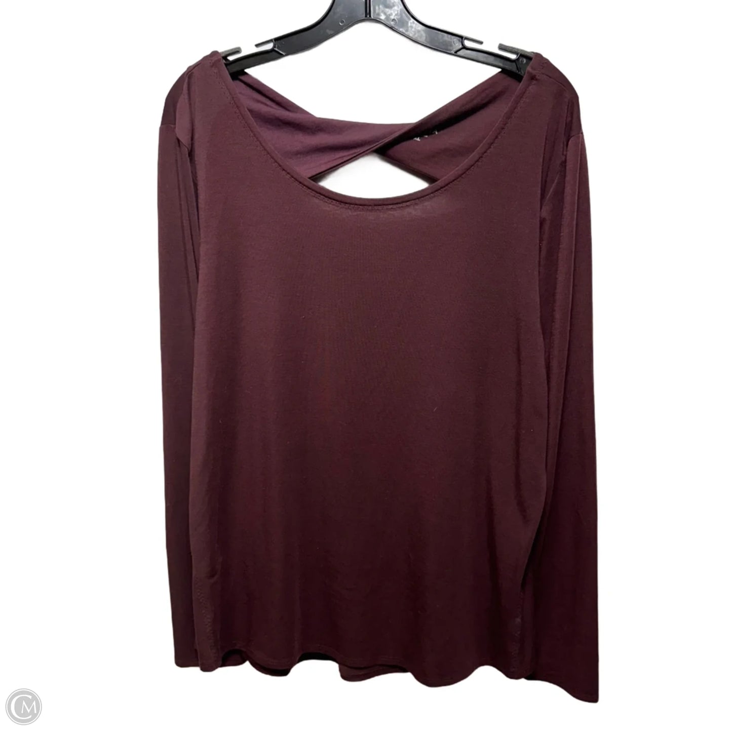 Athletic Top Long Sleeve Crewneck By Athleta In Maroon, Size: Xl