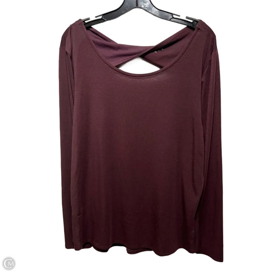 Athletic Top Long Sleeve Crewneck By Athleta In Maroon, Size: Xl