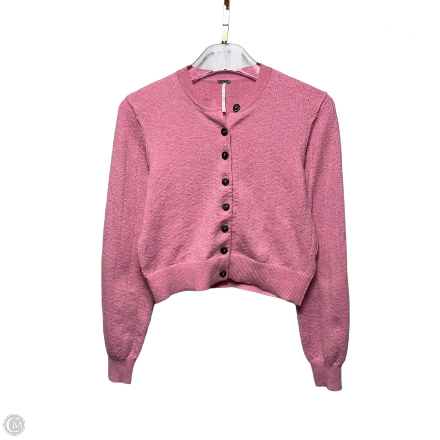 Sweet Nothing Cropped Cardigan Sweater By Free People In Pink, Size: S