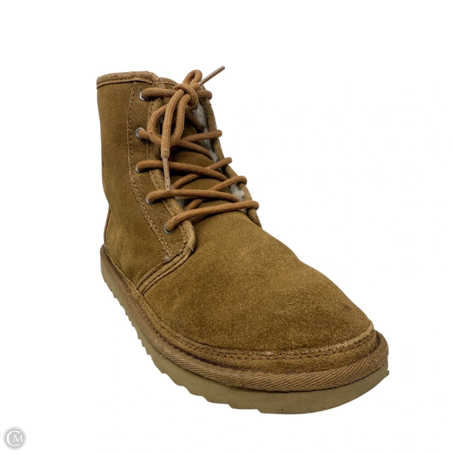Harkley Ankle Boots Designer By Ugg In Brown, Size: 6