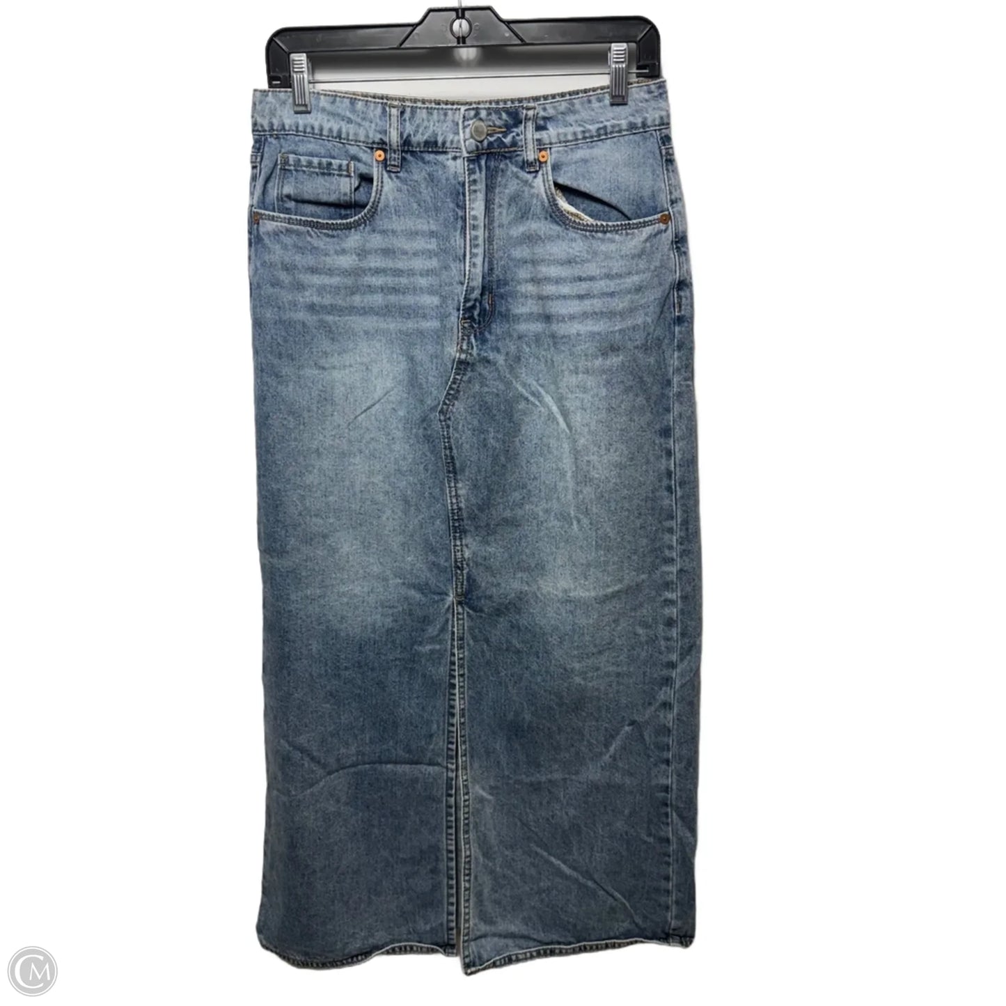 Front Slit Skirt Maxi By Blanknyc In Blue Denim, Size: 4