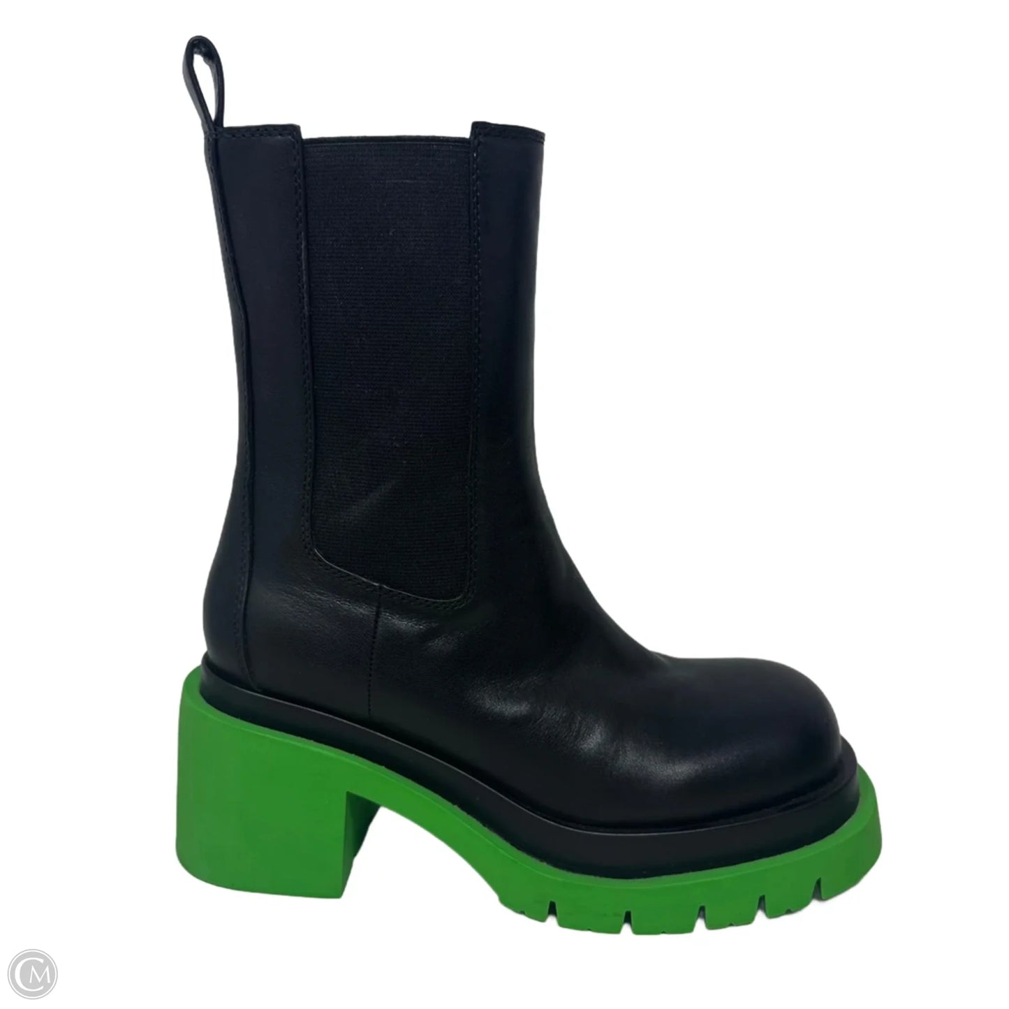 Boots Ankle Heels By Jeffrey Campbell In Black & Green, Size: 7