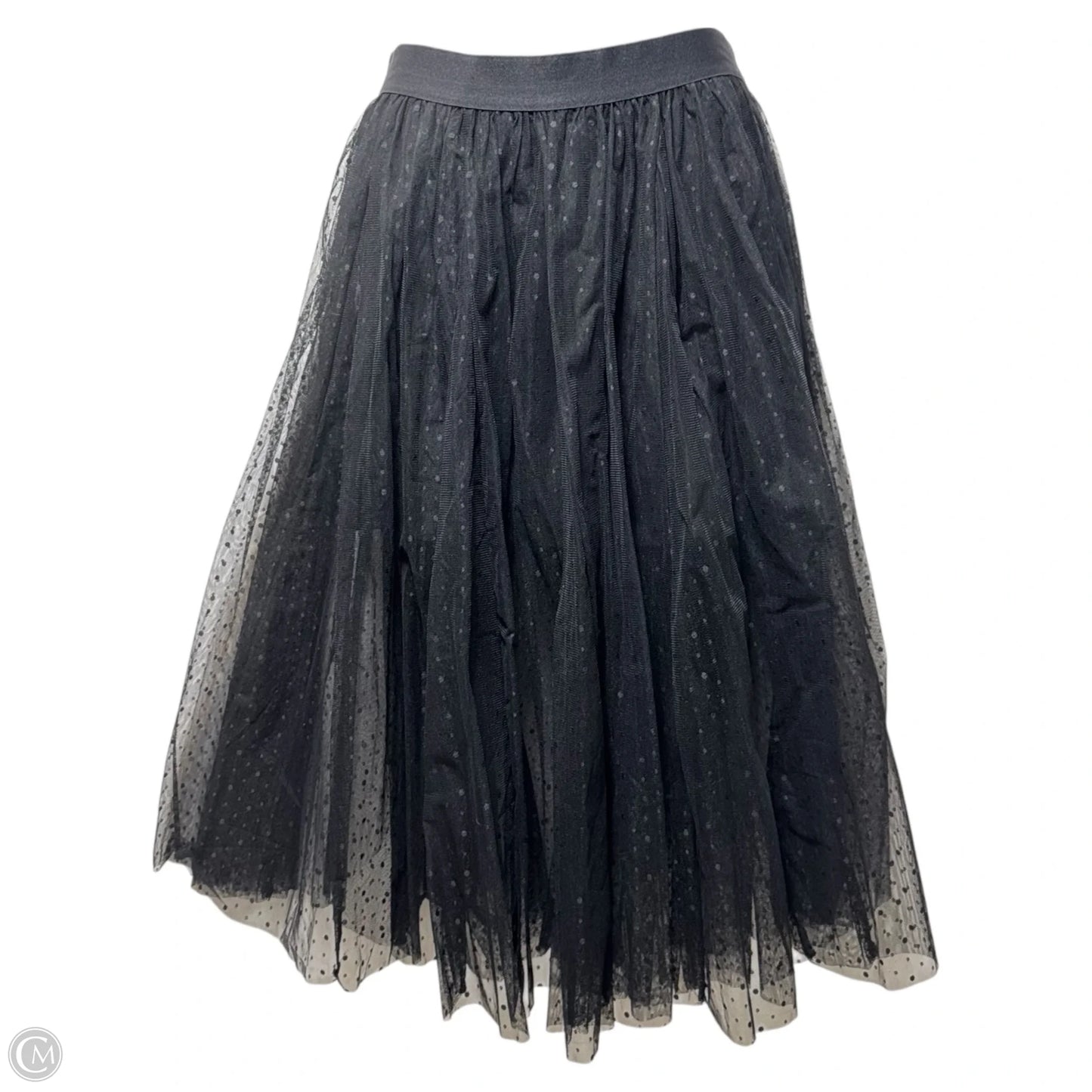 Eden Tulle Midi Skirt By Free People In Black Polkadots, Size: S