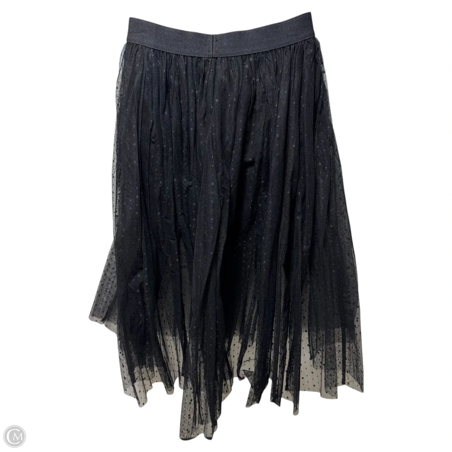 Eden Tulle Midi Skirt By Free People In Black Polkadots, Size: S