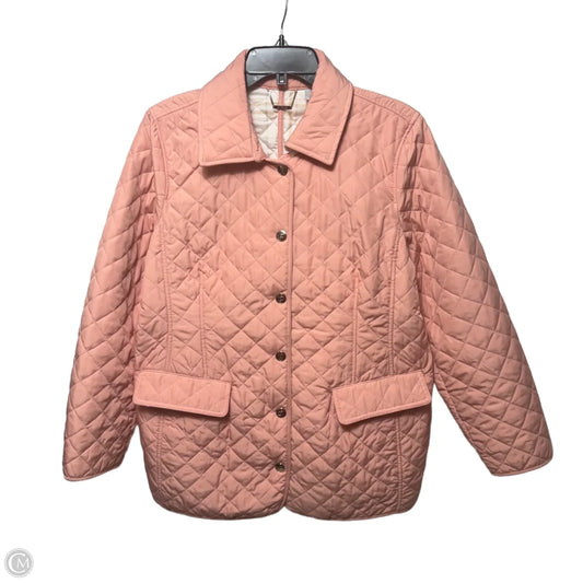 Jacket Puffer & Quilted By Chicos In Pink, Size: 12/14