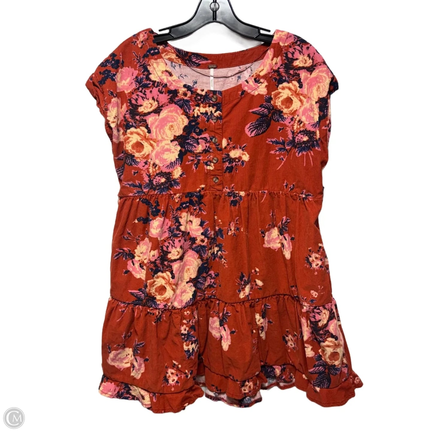 Harper Corduroy Mini Dress By Free People In Floral Print, Size: XS
