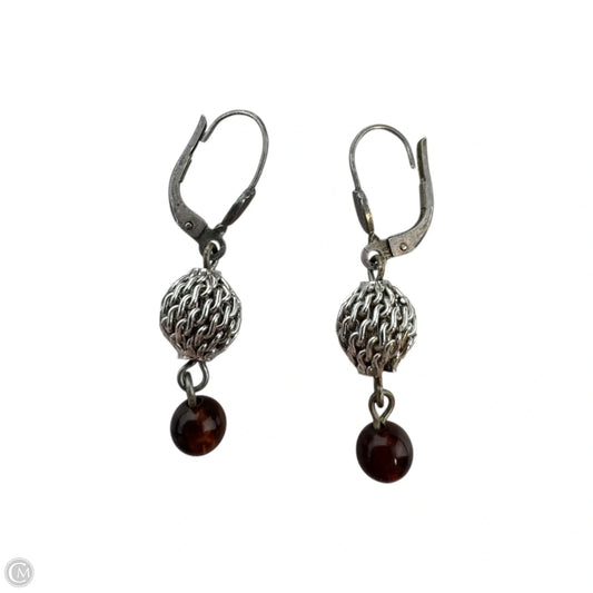 Woven Ball Dangle Earrings Sterling Silver