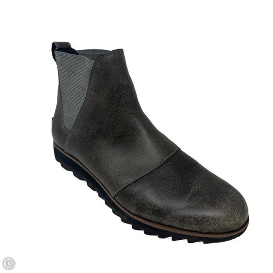 Harlow Leather Chelsea Boots By Sorel In Grey, Size: 9