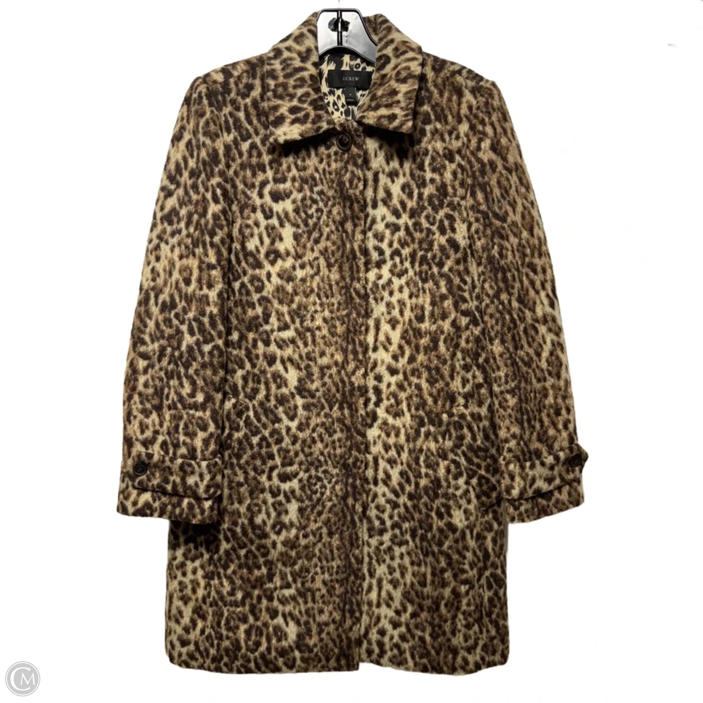Double Leopard Topcoat By J. Crew In Animal Print, Size: 4