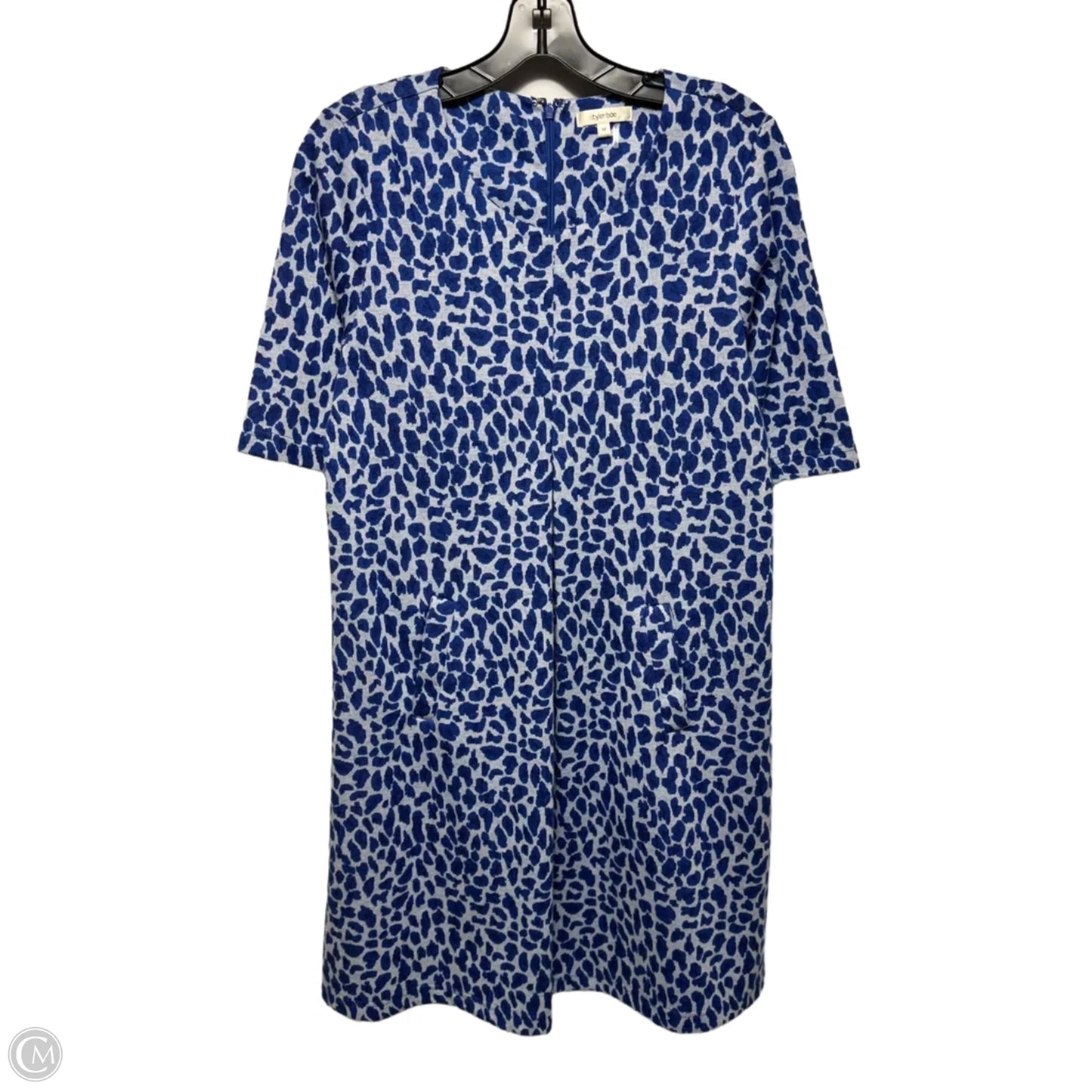 Knit Dress Casual Short By Tyler Boe In Blue & White, Size: M