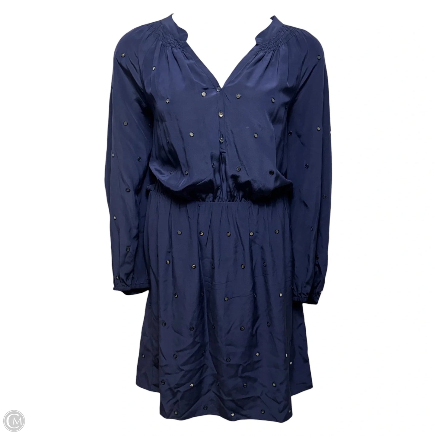 Silk Turner Mirror Dress Designer By Lilly Pulitzer In True Navy, Size: XL