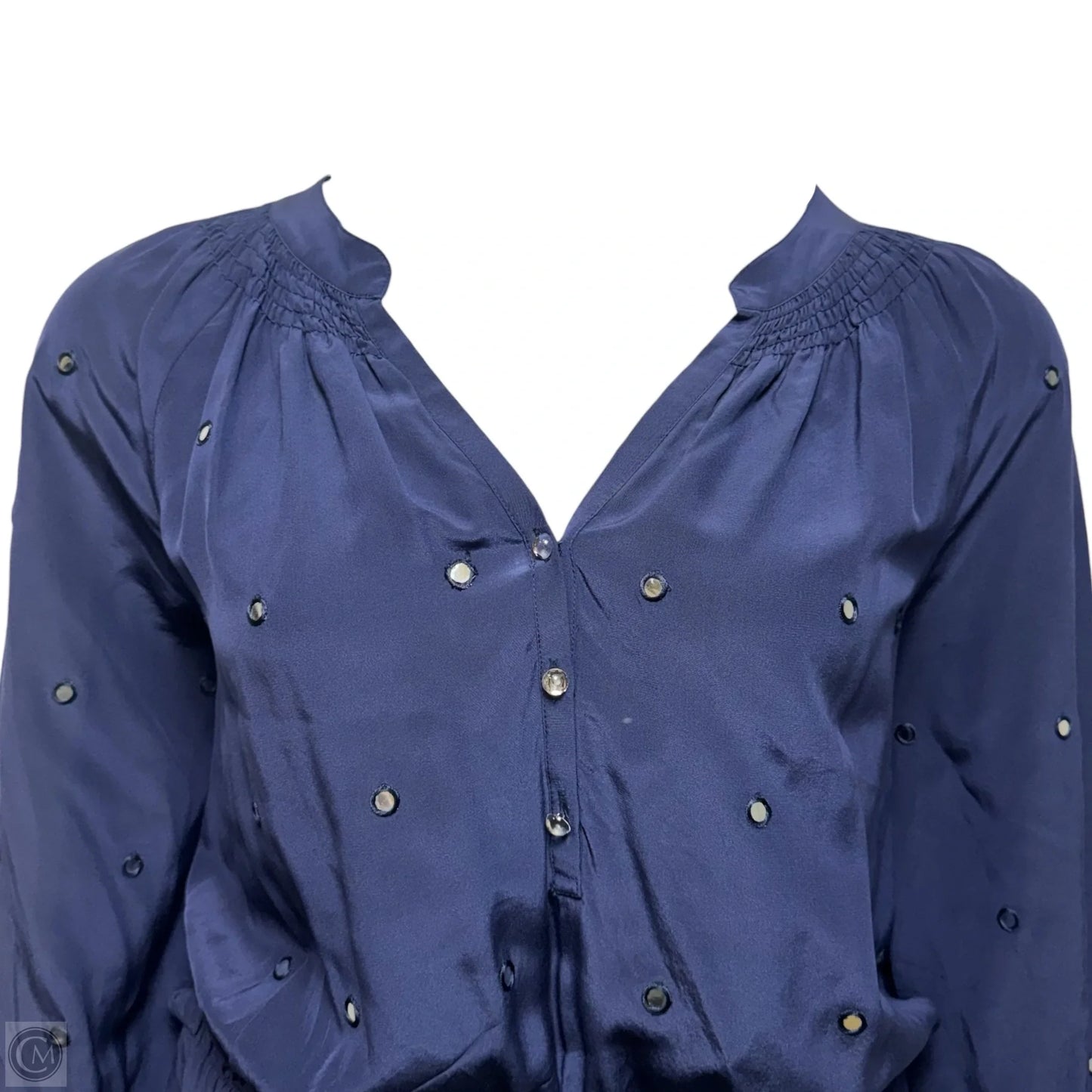 Silk Turner Mirror Dress Designer By Lilly Pulitzer In True Navy, Size: XL