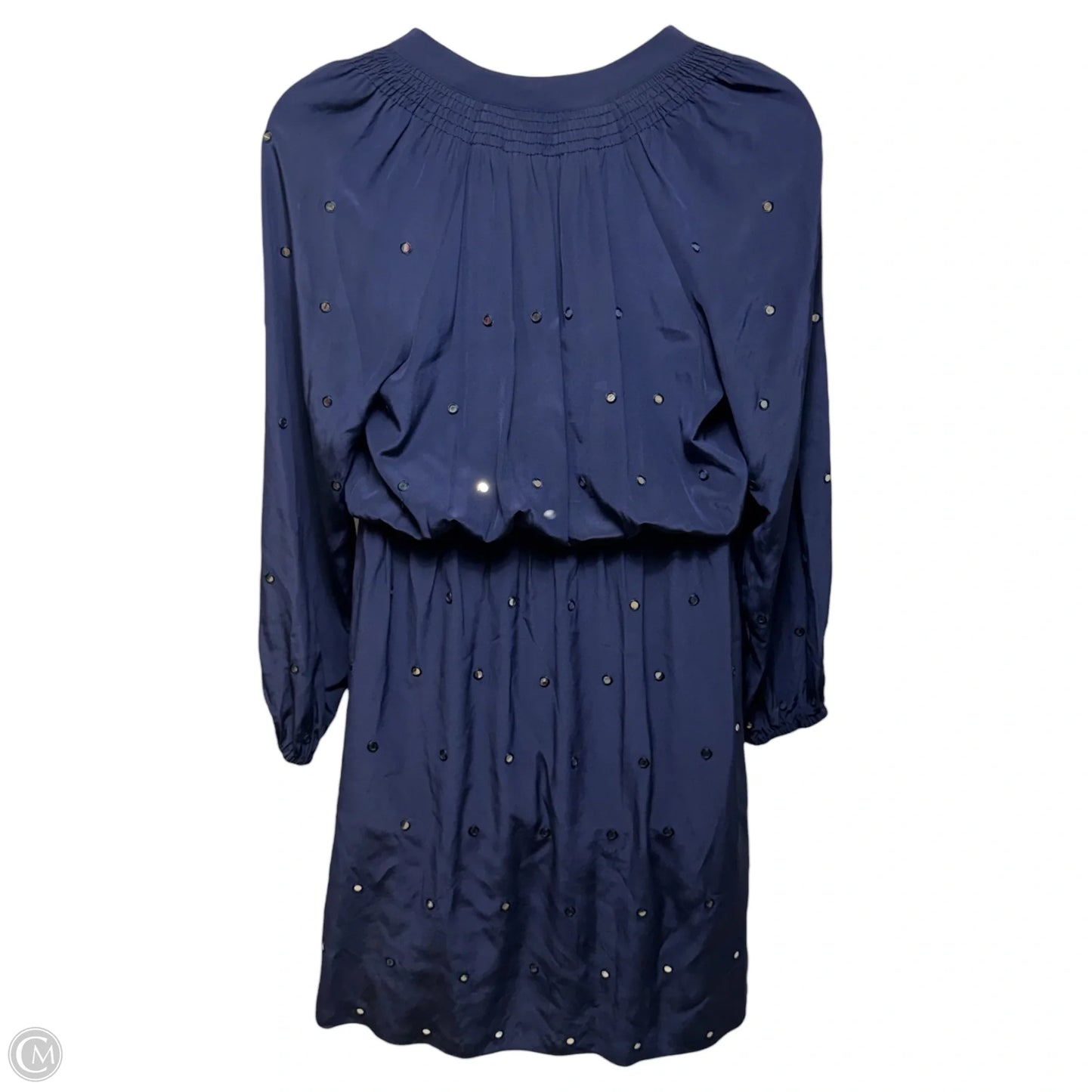 Silk Turner Mirror Dress Designer By Lilly Pulitzer In True Navy, Size: XL