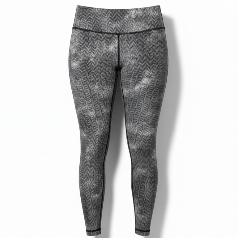 Athletic Leggings By Lululemon In Black & White, Size: 6