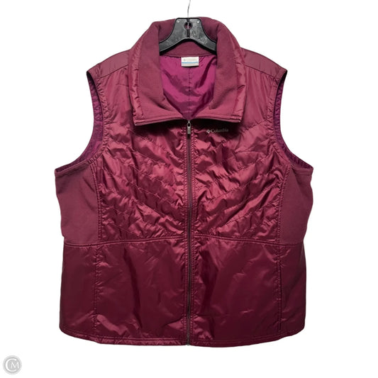 Vest Puffer & Quilted By Columbia In Maroon, Size: 2x