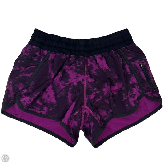 Athletic Shorts By Lululemon In Black & Purple, Size: 6