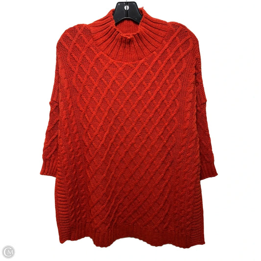 Side Slit Sweater By Mer Sea In Orange, Size: Osfm