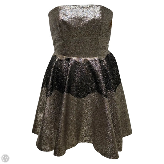 Metallic Strapless Dress Party Short By Sachin & Babi In Gold, Size: 8