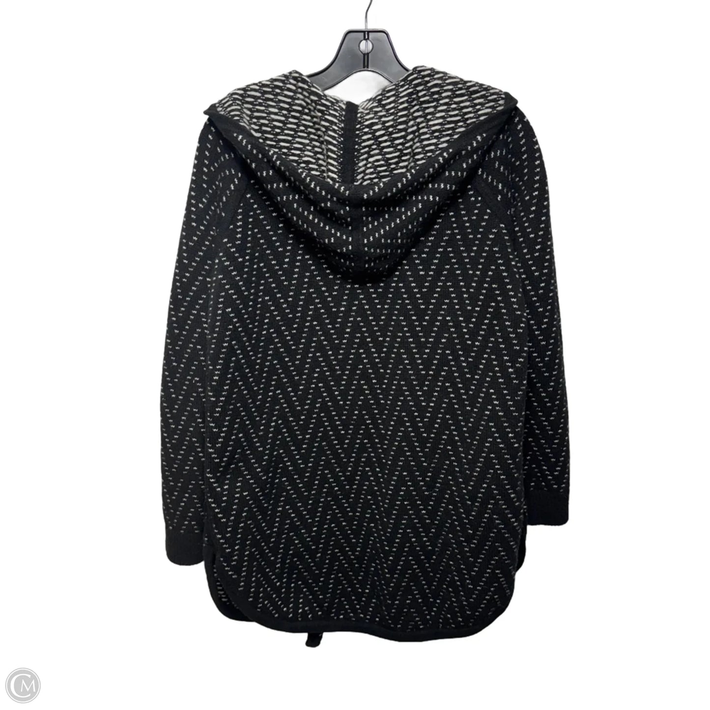 Merino Woolen Sweater Coat By Madewell In Black & White, Size: XXS/XS