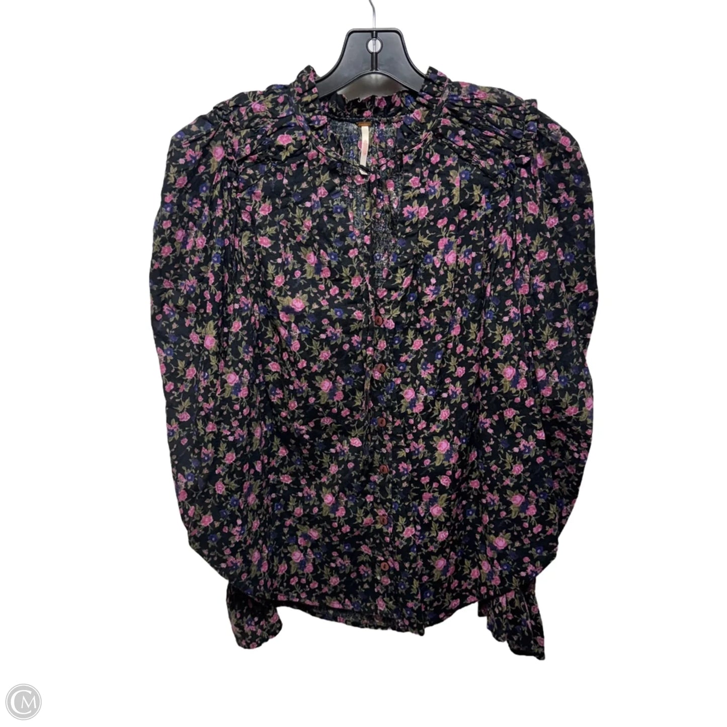 Meant To Be Poet Sleeve Blouse By Free People In Floral Print, Size: XS