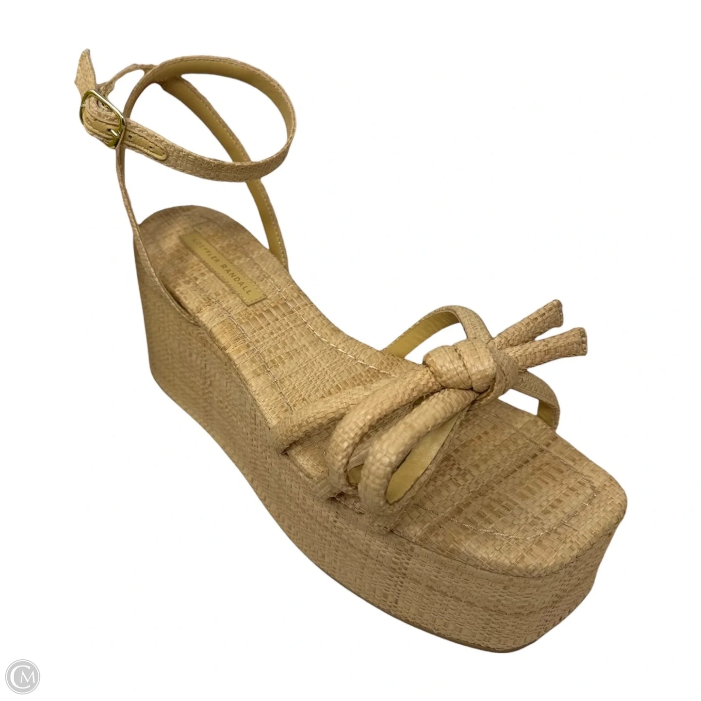 Hudson Raffia Platform Sandals By In Cream, Size: 7.5