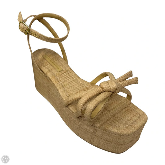 Hudson Raffia Platform Sandals By In Cream, Size: 7.5