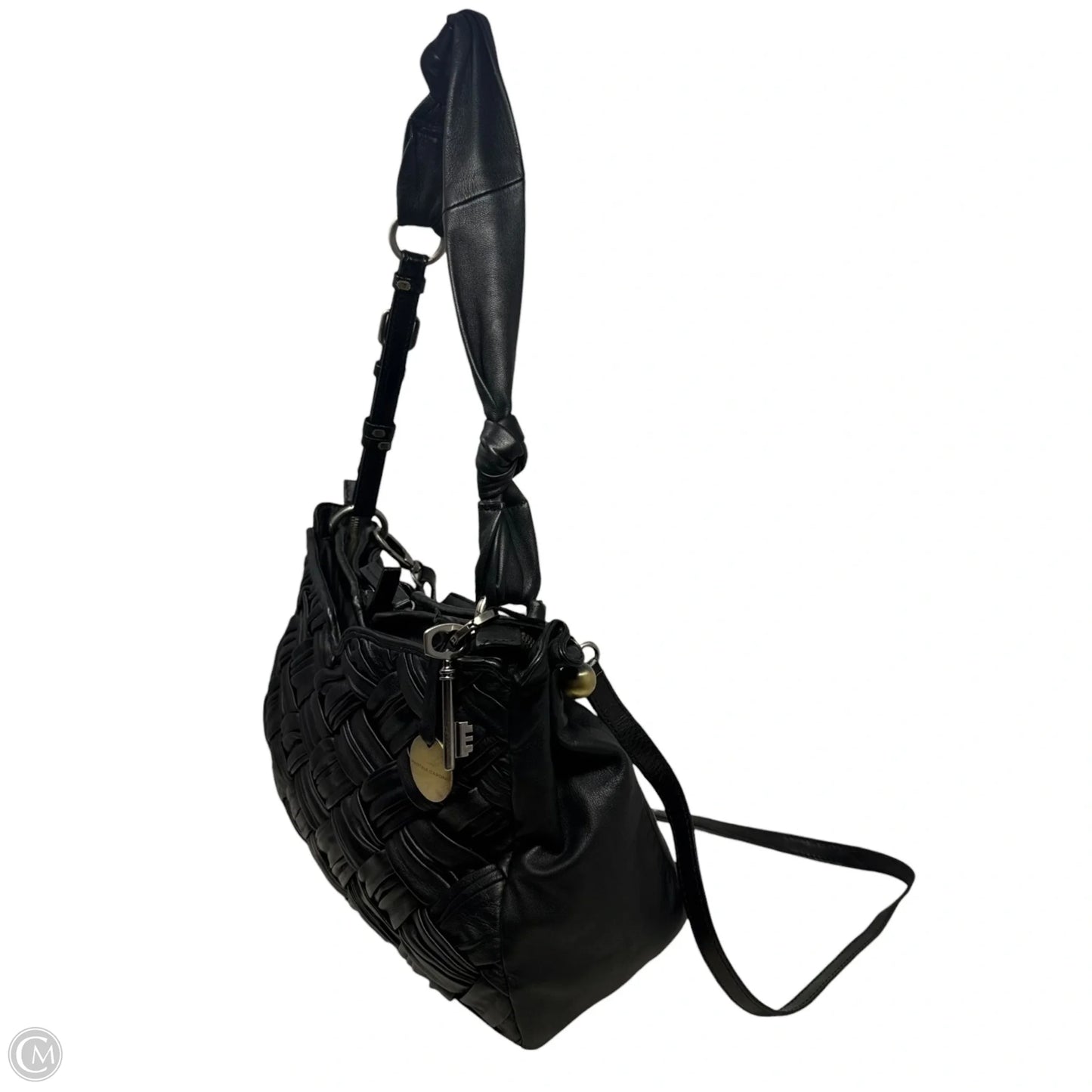 Woven Leather Handbag By Martina Caponi, Size: Medium