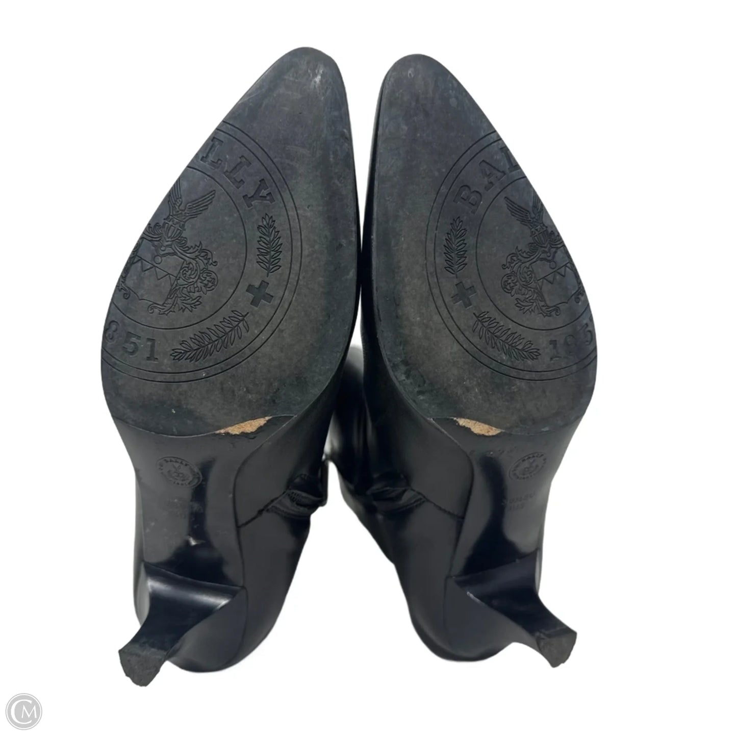 Boots Ankle Heels By Bally In Black, Size: 8.5