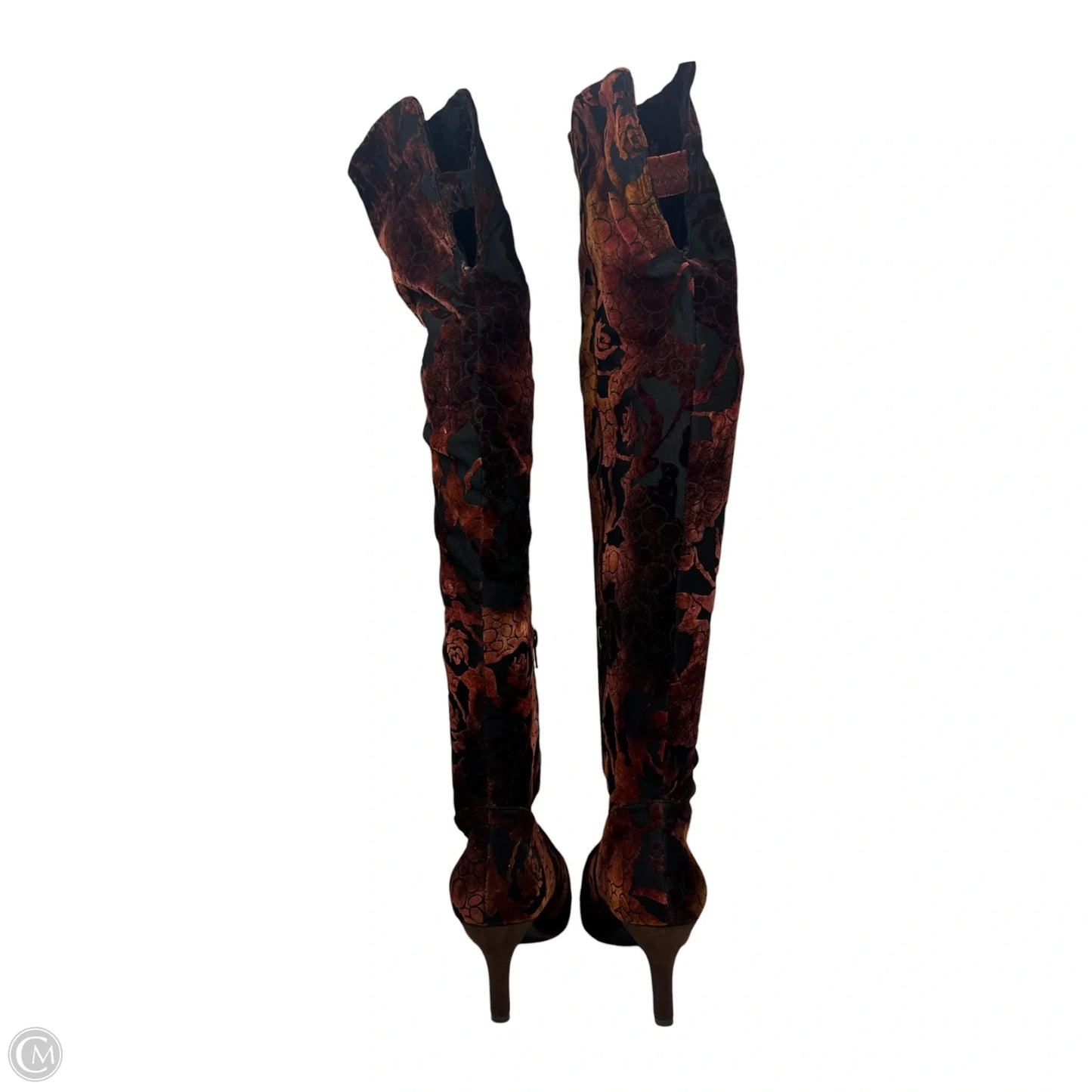 Lola’s Dream Boots By Poetic License In Floral Burnout Velvet, Size: 9.5