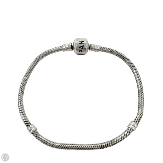 Sterling Silver Moments Barrel Clasp Snake Chain Bracelet By Pandora
