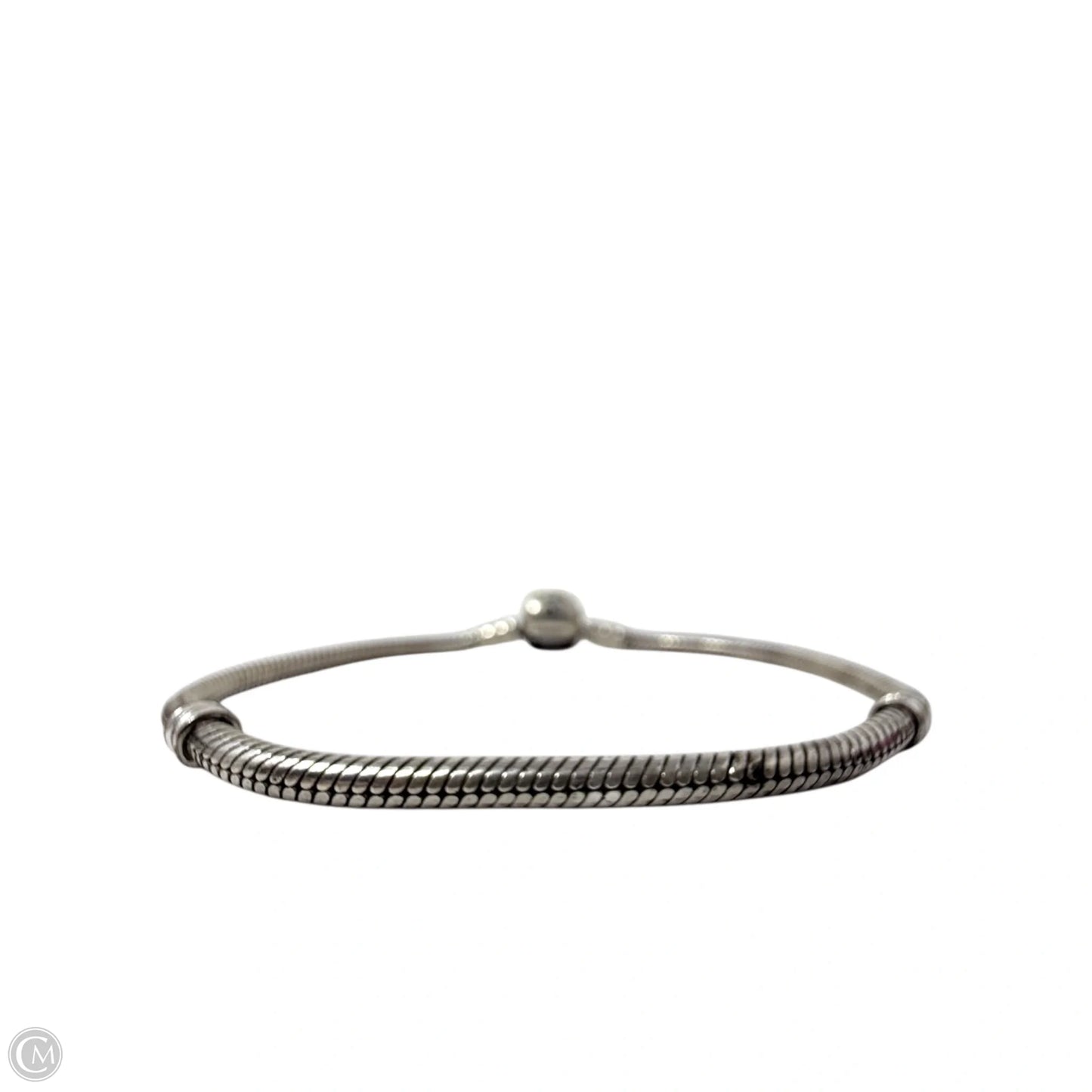 Sterling Silver Moments Barrel Clasp Snake Chain Bracelet By Pandora