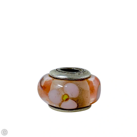 Pink Flowers Murano Glass & Sterling Silver Charm By Pandora