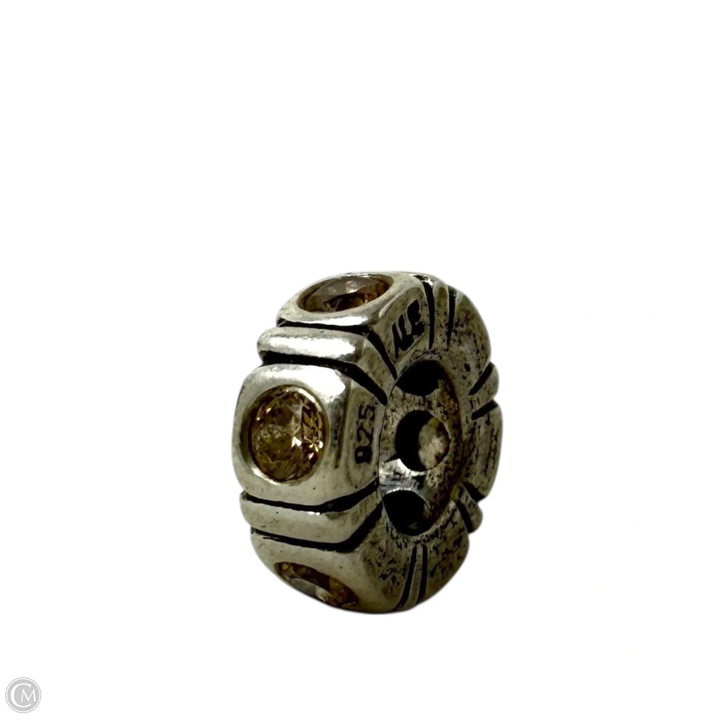 Sterling Silver & CZ Trinity Spacer Charm By Pandora