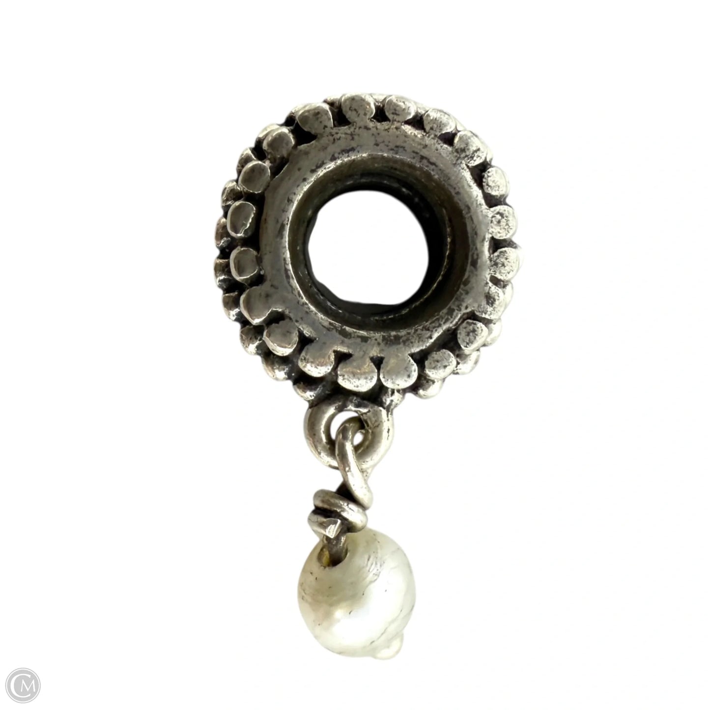 Sterling Silver Beveled Pearl Dangle Charm Charm By Pandora