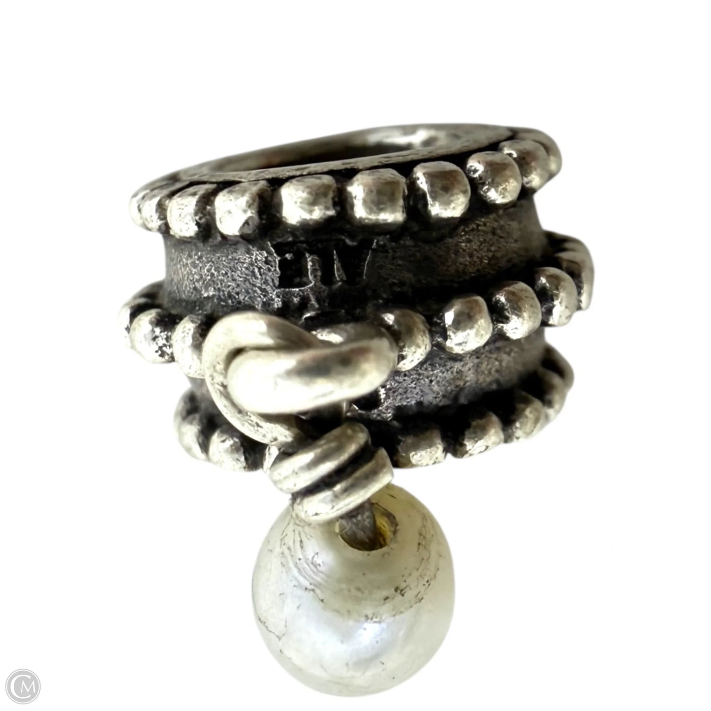 Sterling Silver Beveled Pearl Dangle Charm Charm By Pandora