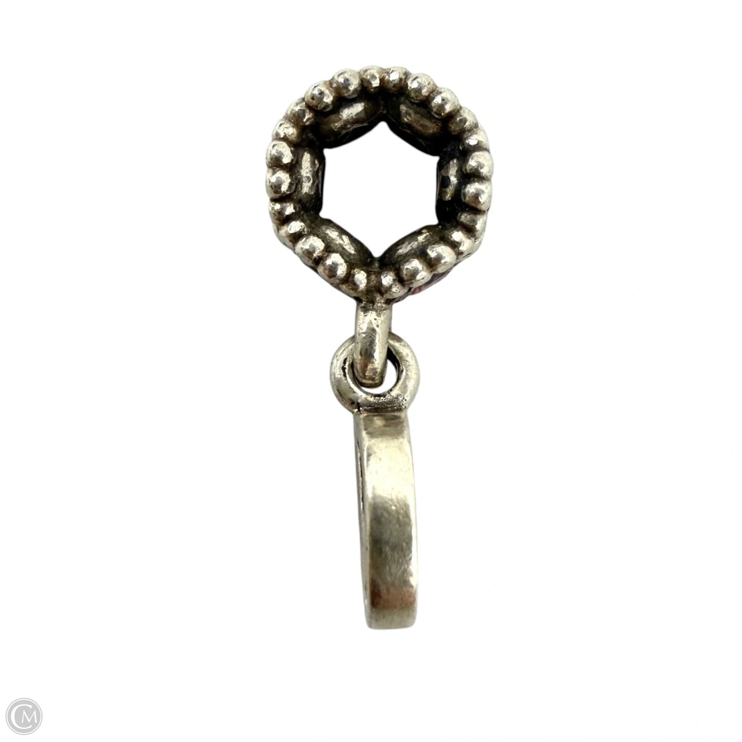 Sterling Silver & Pink CZ Peace Dangle Charm By Pandora