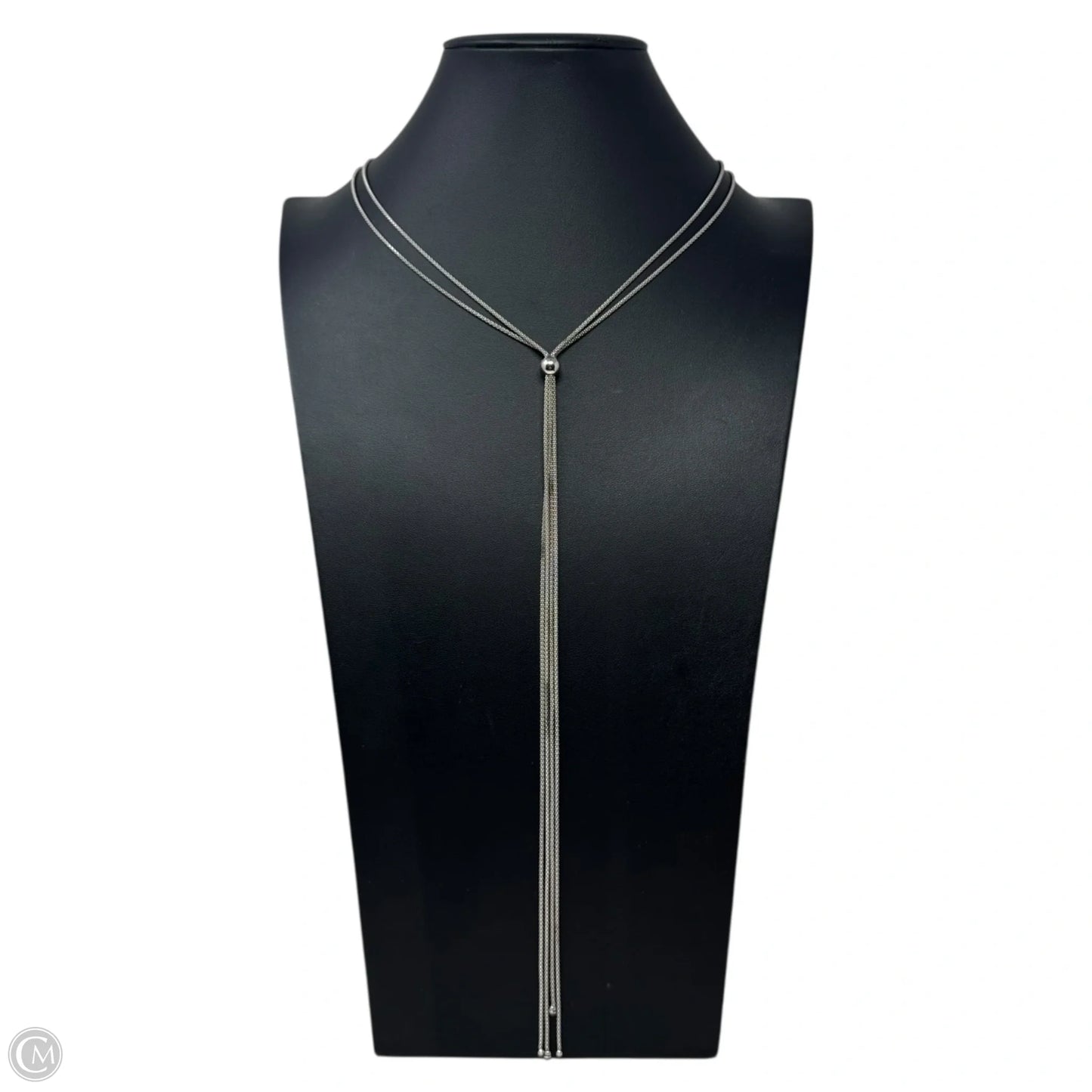 Adjustable Lariat Slider Necklace Sterling Silver